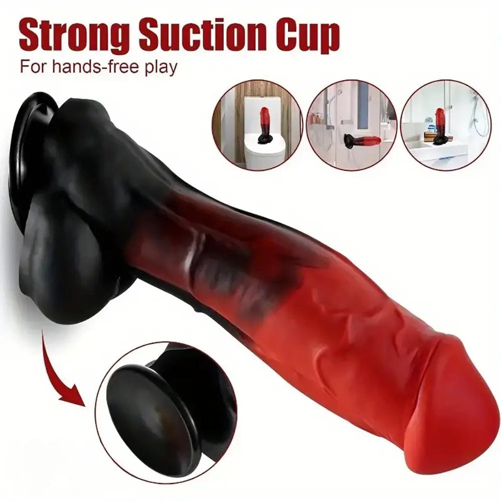 Two-tone realistic wide dildo, photo 2