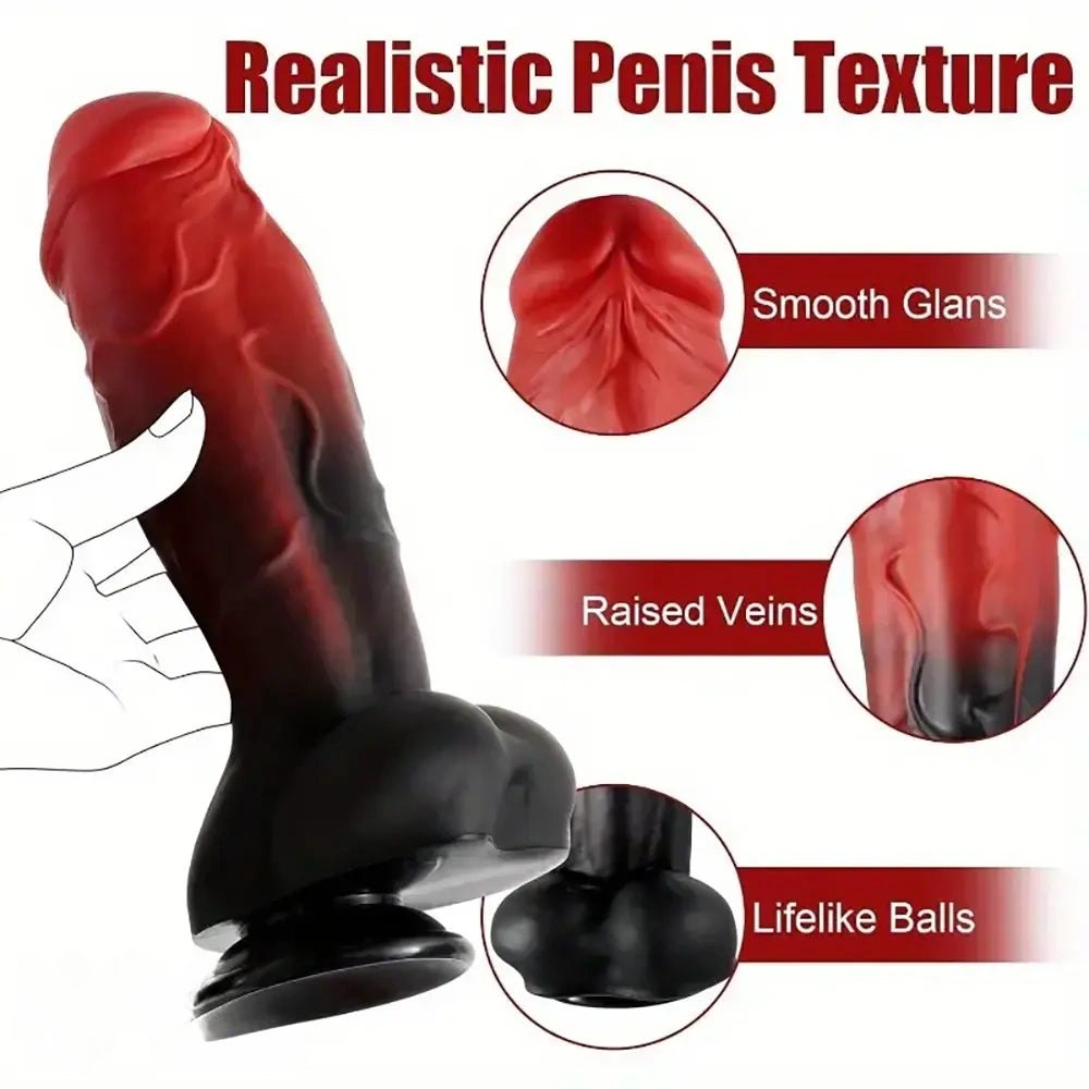 Two-tone realistic wide dildo, photo 5
