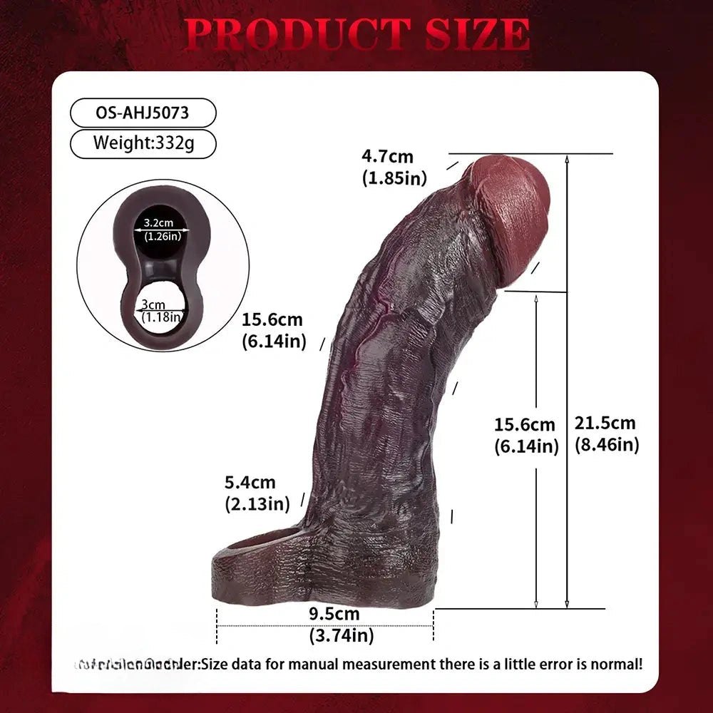 Uncut coffee silicone realistic dildo, photo 10