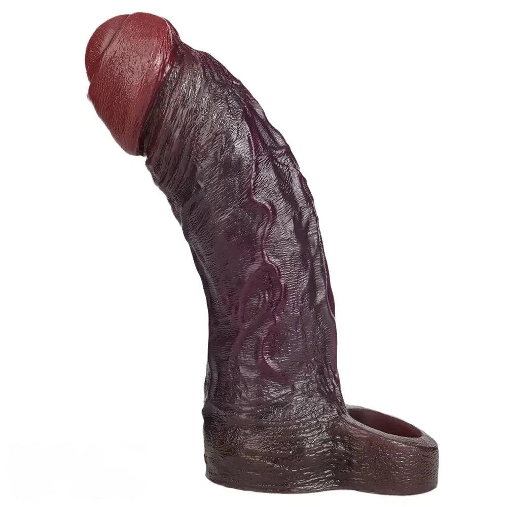 Uncut coffee silicone realistic dildo, photo 14