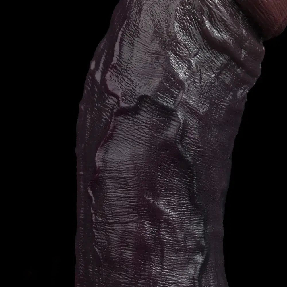 Uncut coffee silicone realistic dildo, photo 8