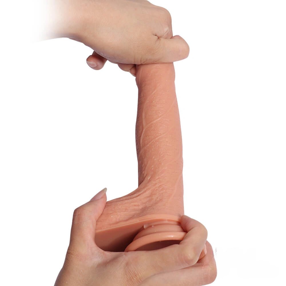 Flesh tone uncut realistic dildo, photo 10