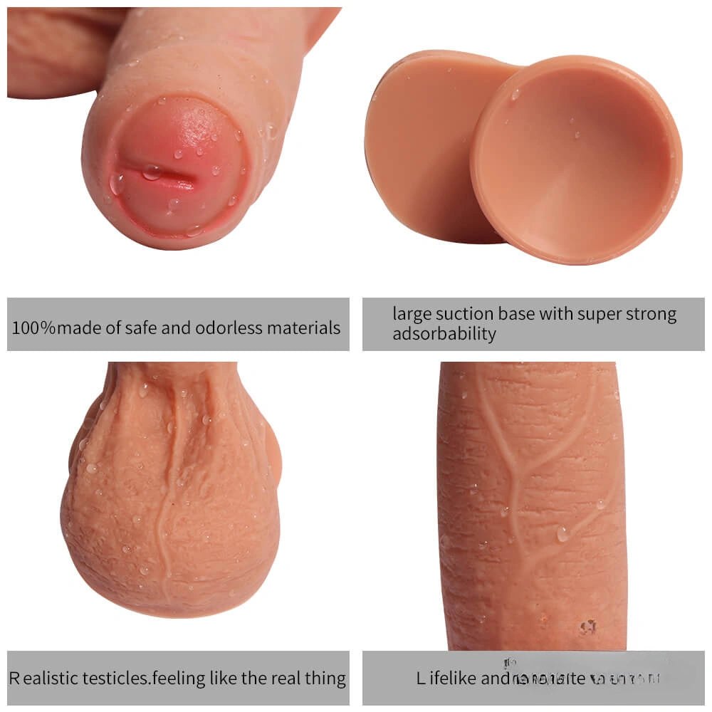 Flesh tone uncut realistic dildo, photo 2