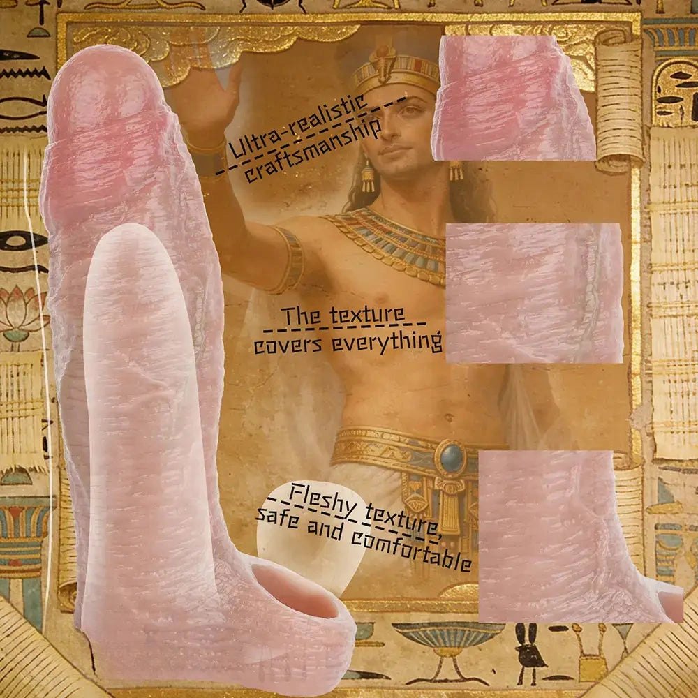 Flesh uncut look silicone penis sleeve, photo 3
