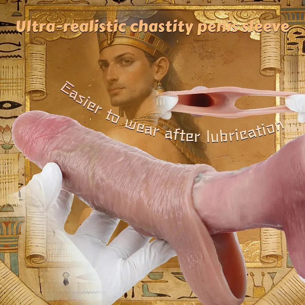 Flesh uncut look silicone penis sleeve, photo 5