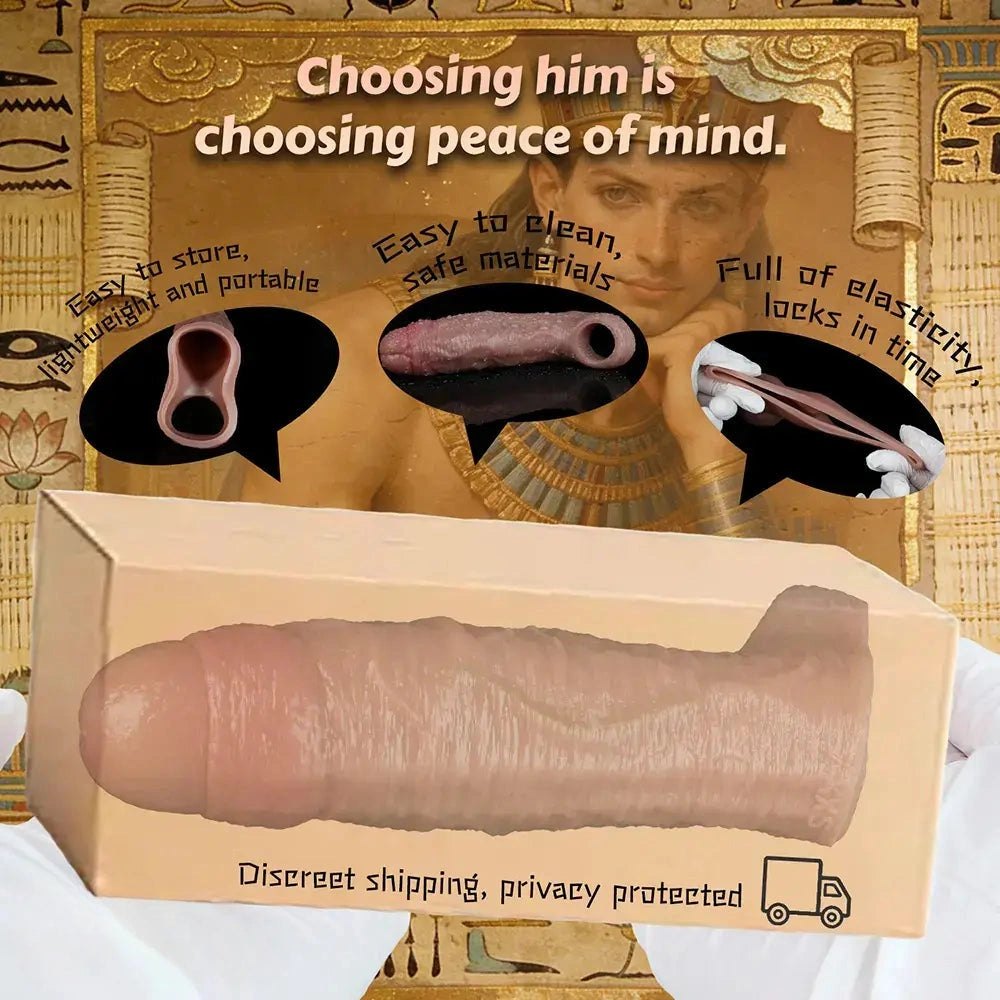 Flesh uncut look silicone penis sleeve, photo 6