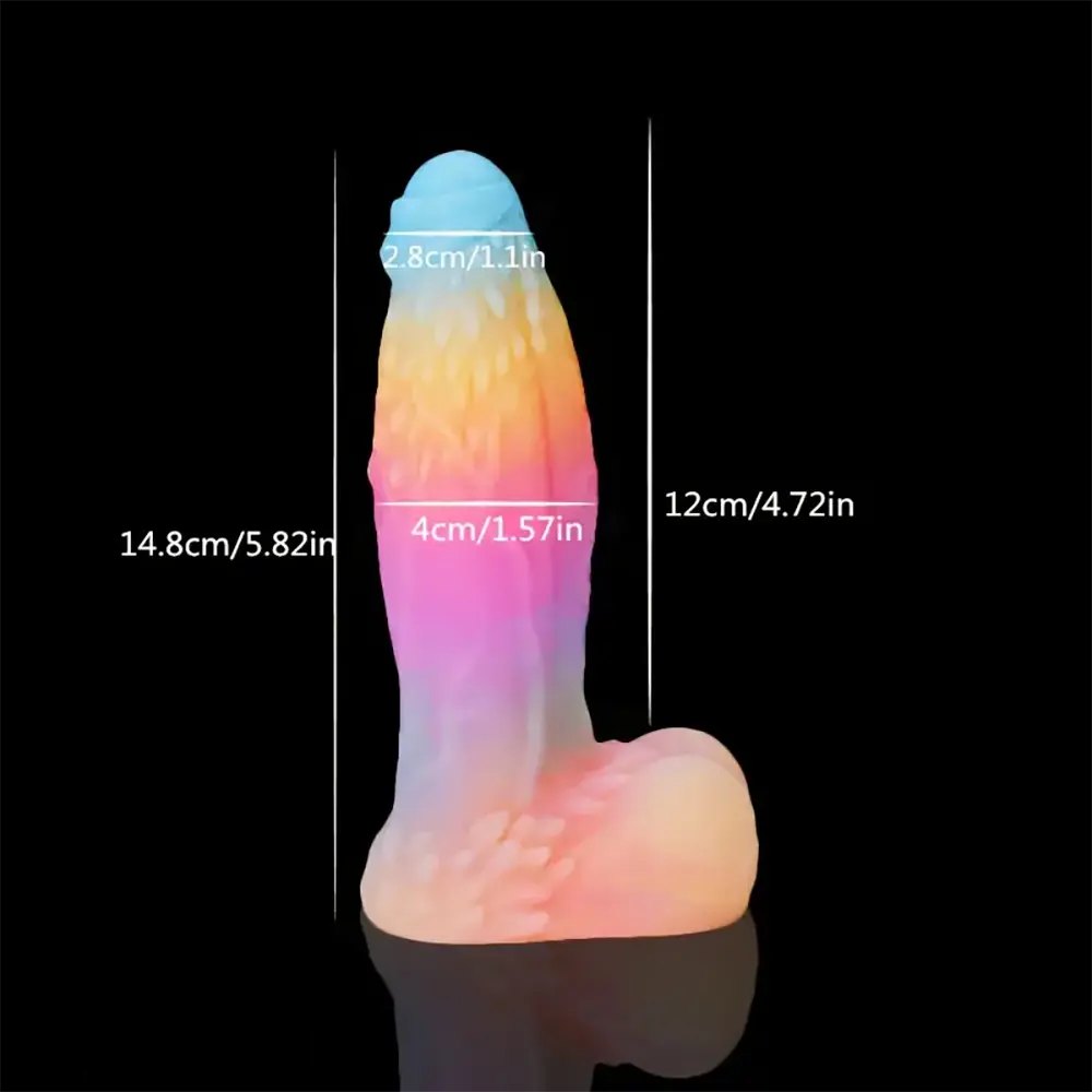 Mixed color uncut fantasy dildo, photo 5