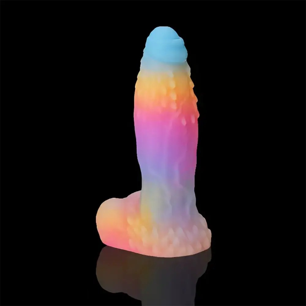 Mixed color uncut fantasy dildo, photo 6
