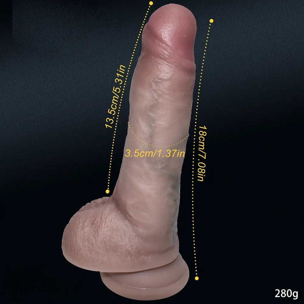 Flesh tone uncut realistic dildo, photo 5
