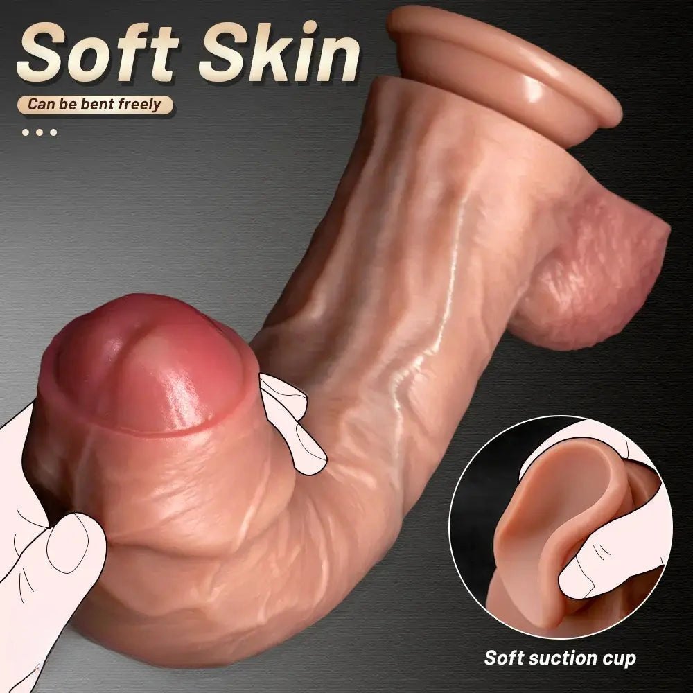 Flesh tone uncut realistic strap on dildo, photo 13