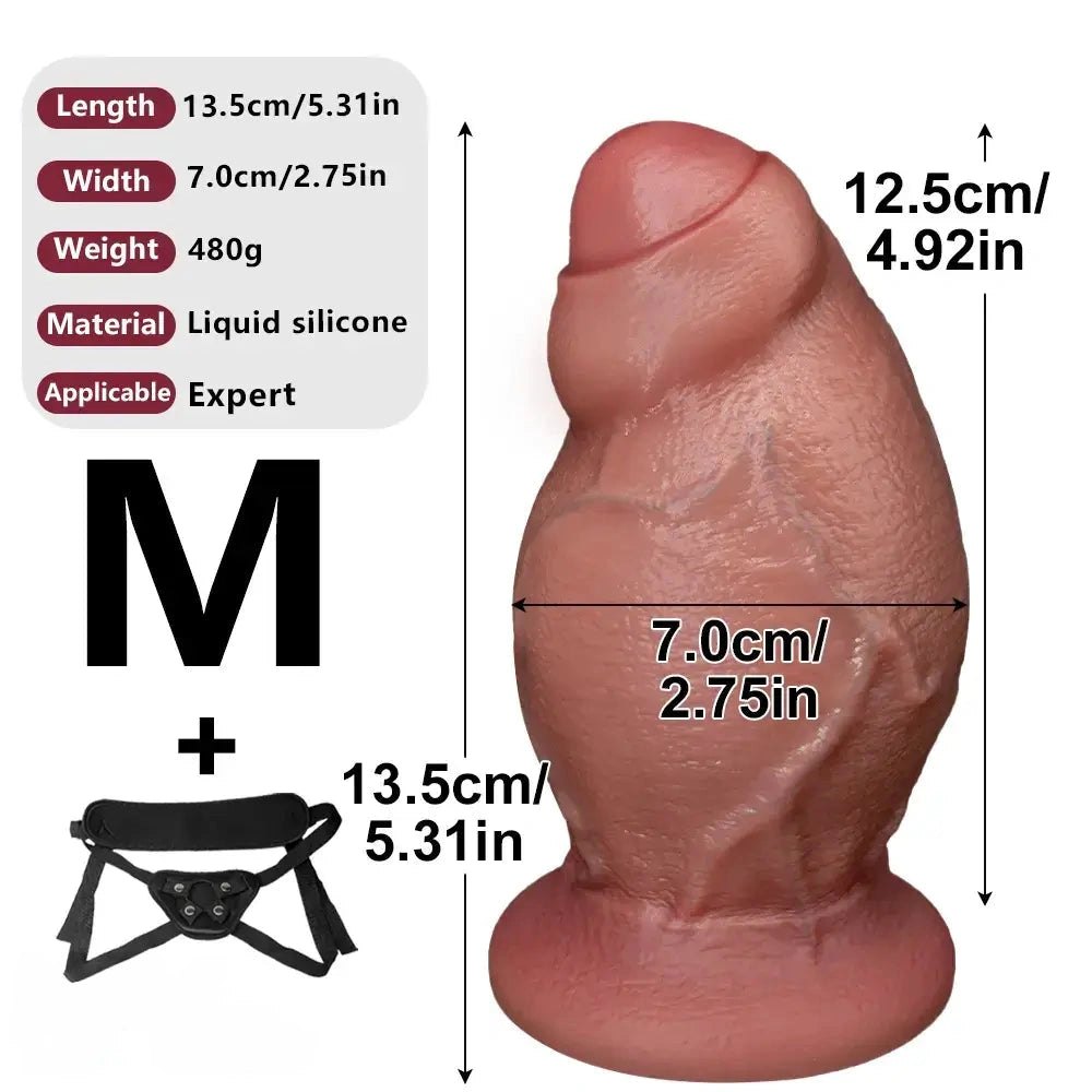 Flesh uncut realistic silicone dildo, photo 17