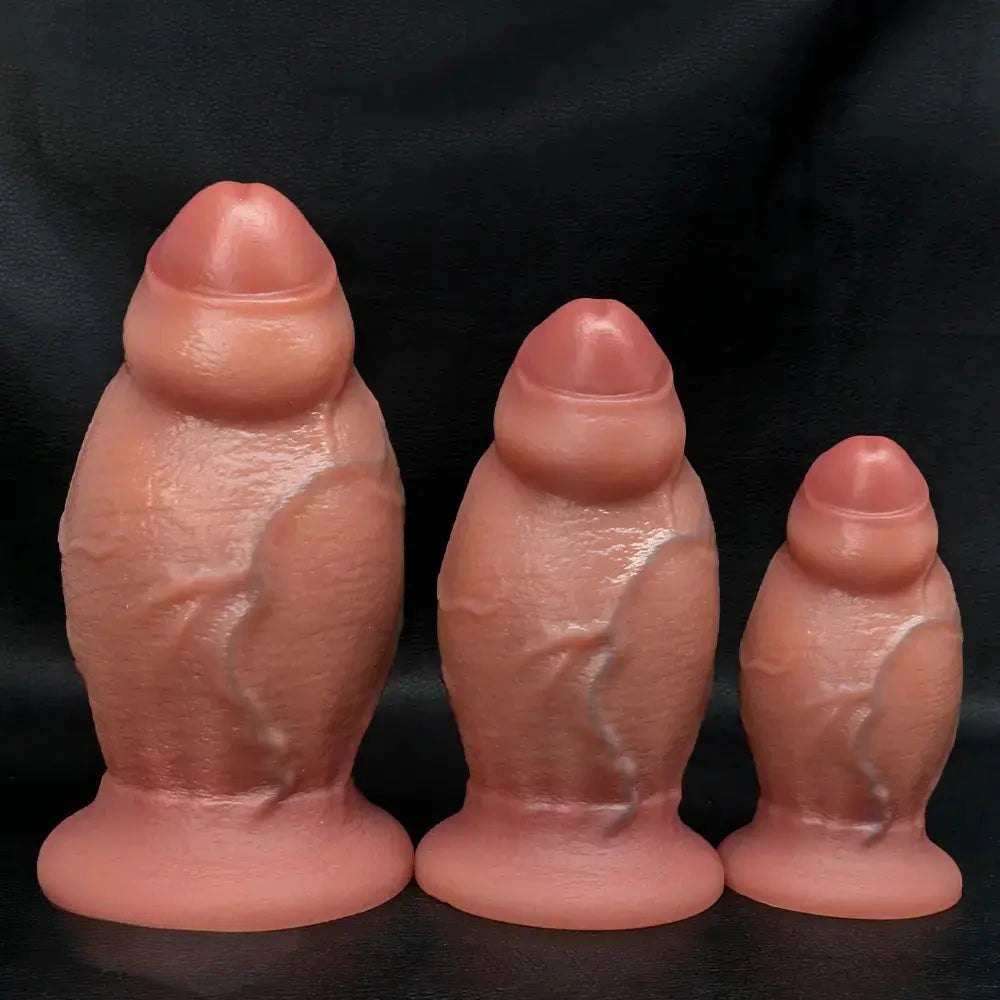 Flesh uncut realistic silicone dildo, photo 2