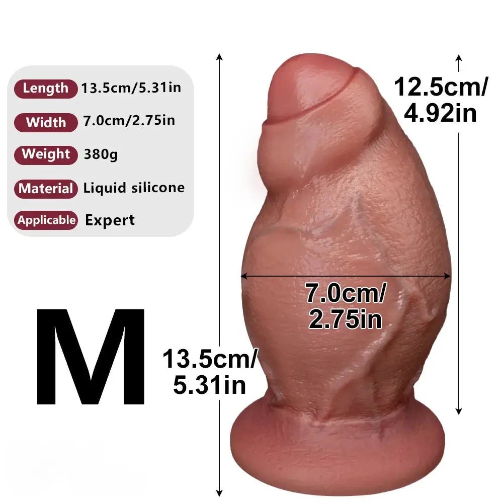 Flesh uncut realistic silicone dildo, photo 20