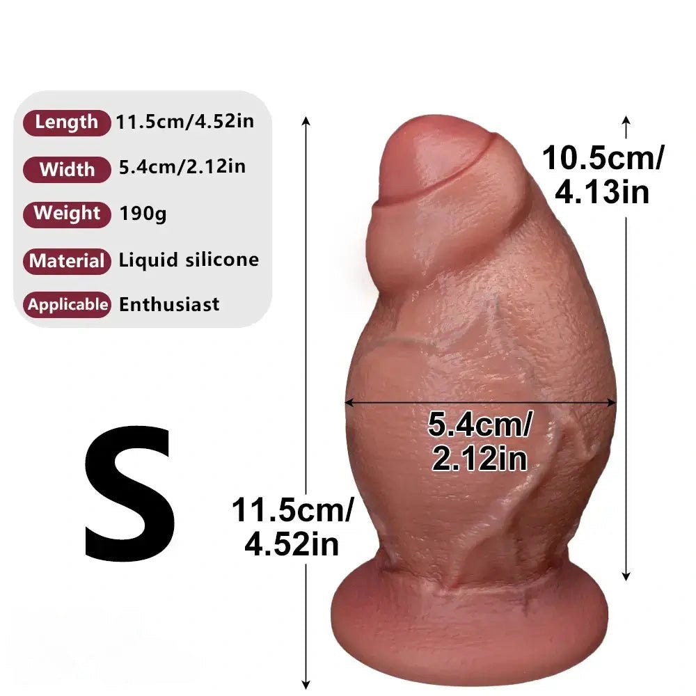 Flesh uncut realistic silicone dildo, photo 21