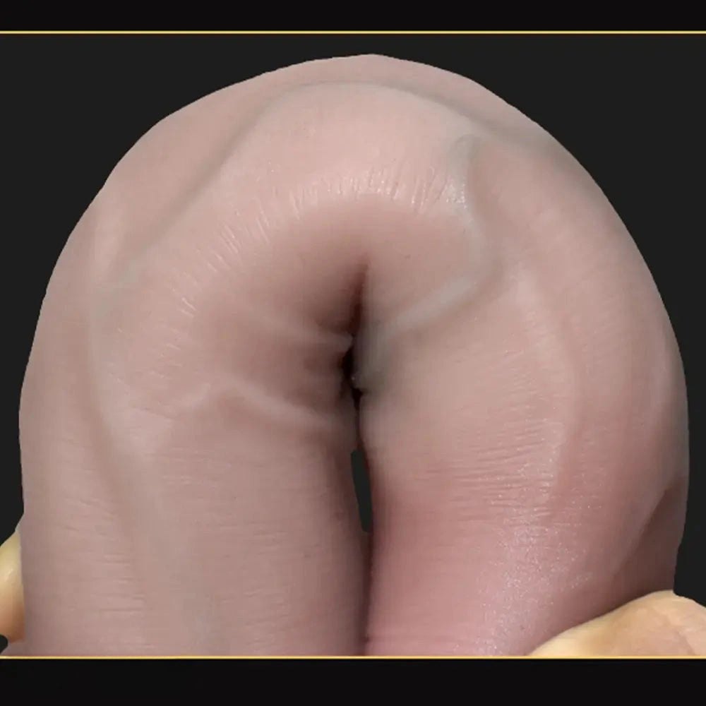 Flesh tone uncut realistic silicone dildo, photo 6