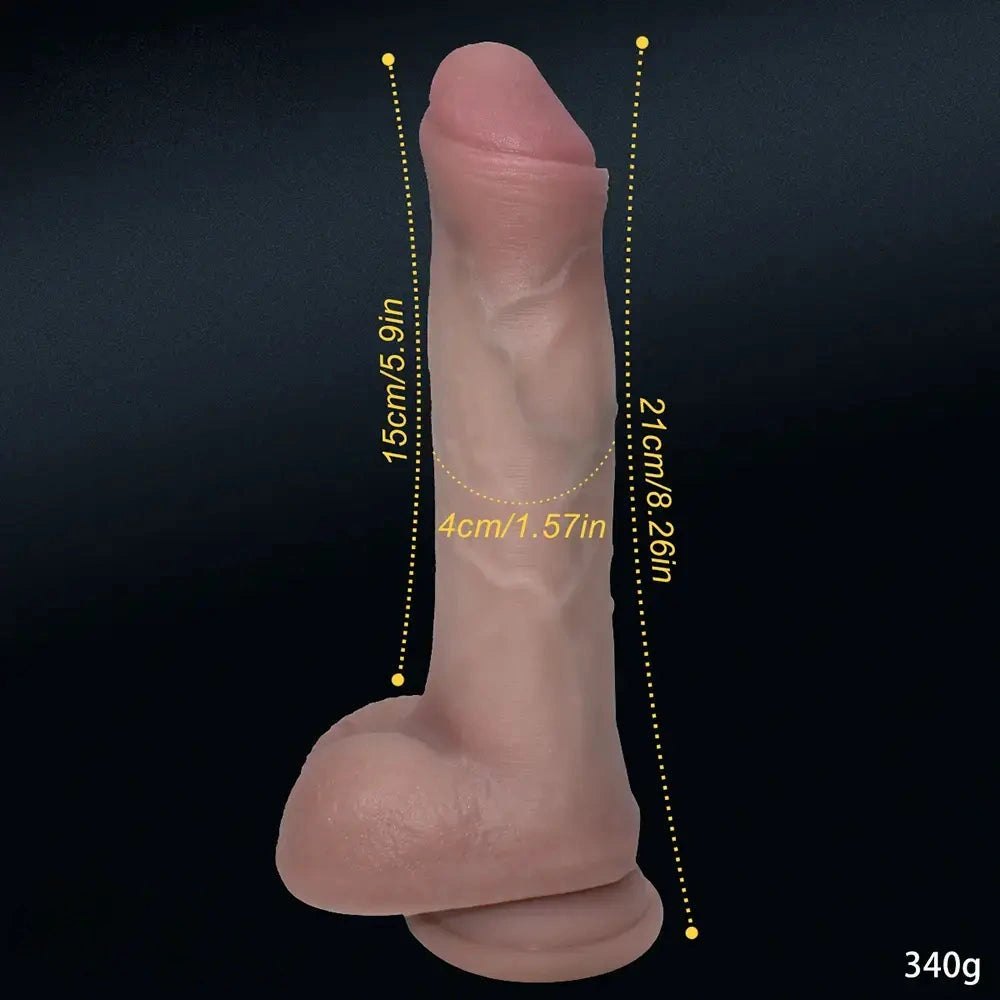Flesh tone uncut realistic silicone dildo, photo 7