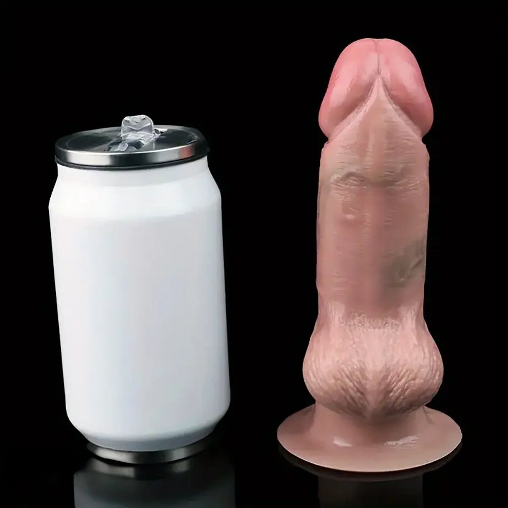 Flesh tone uncut realistic silicone dildo, photo 8