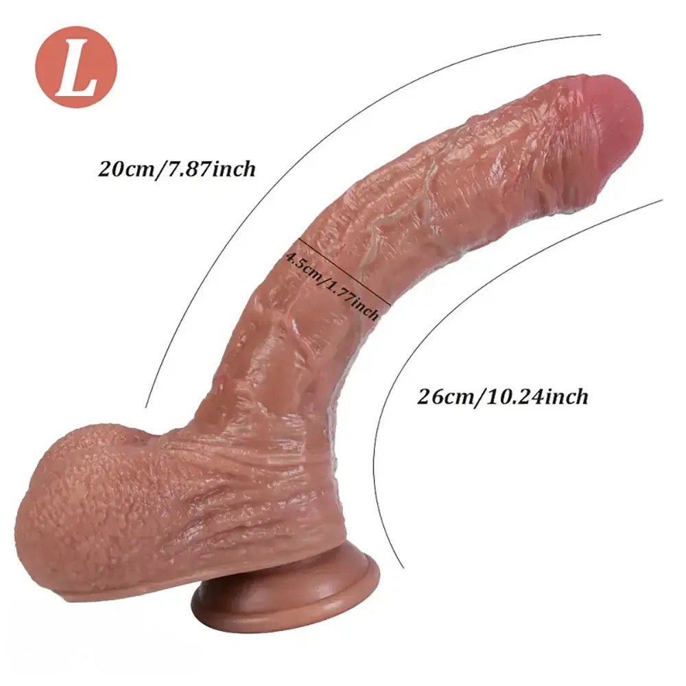 Flesh uncut realistic silicone dildo