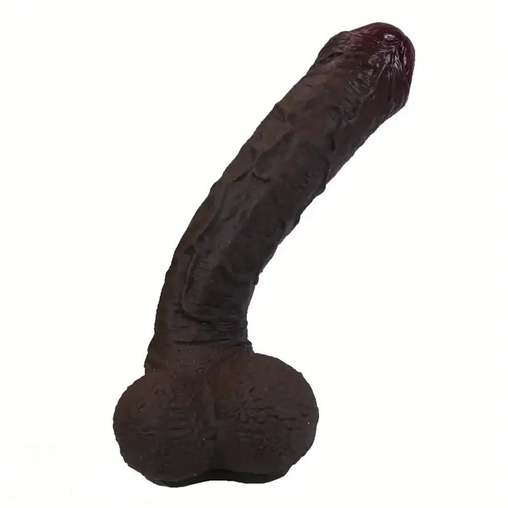 Uncut realistic silicone dildo, photo 12