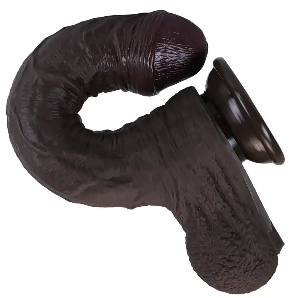 Uncut realistic silicone dildo, photo 7