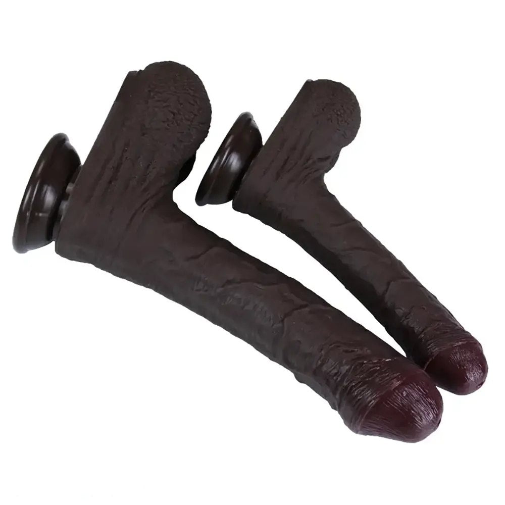 Uncut realistic silicone dildo, photo 8