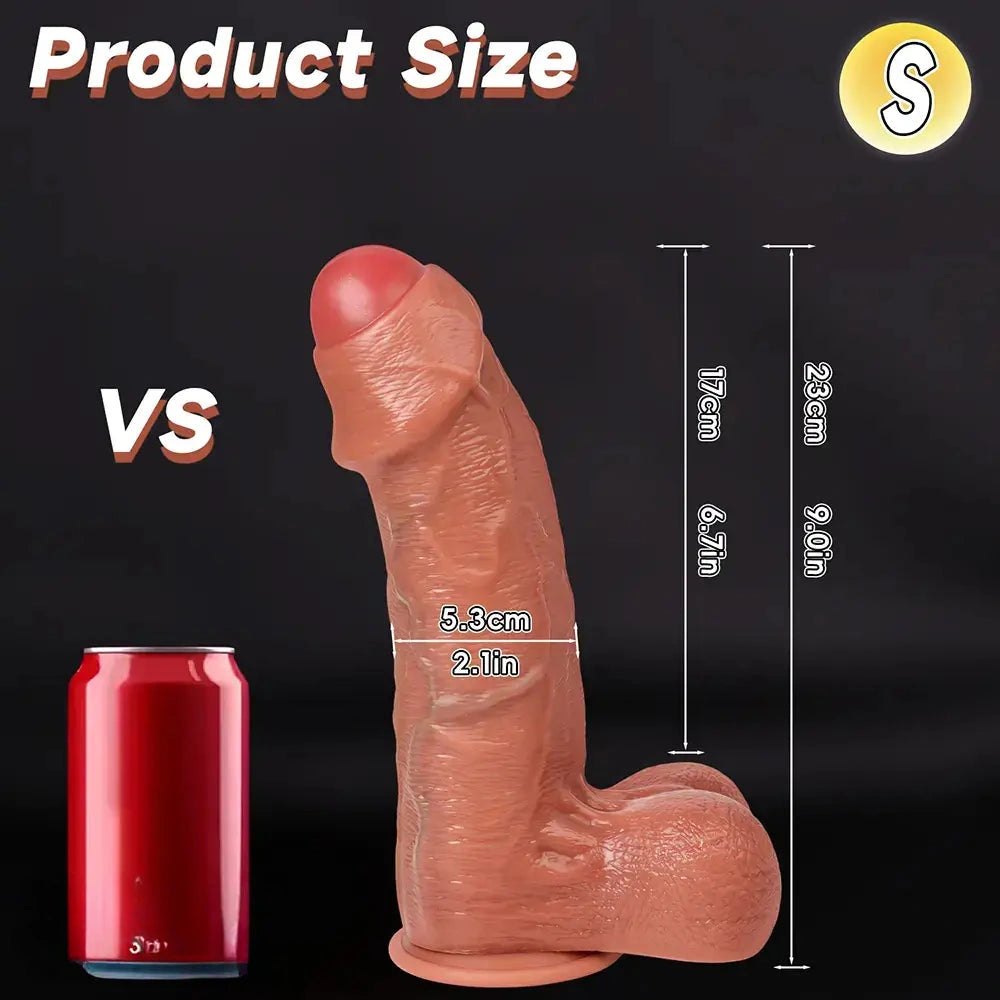 Flesh realistic uncut suction cup dildo, photo 13
