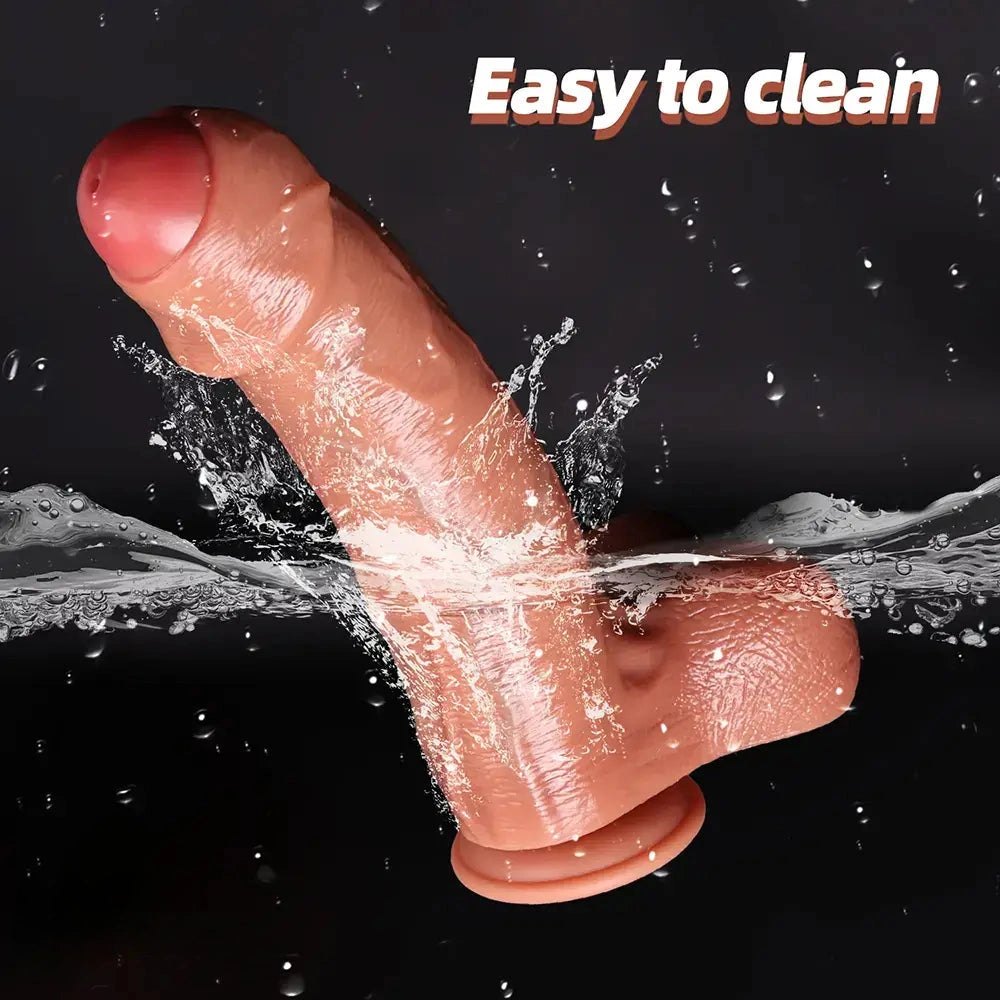 Flesh realistic uncut suction cup dildo, photo 9