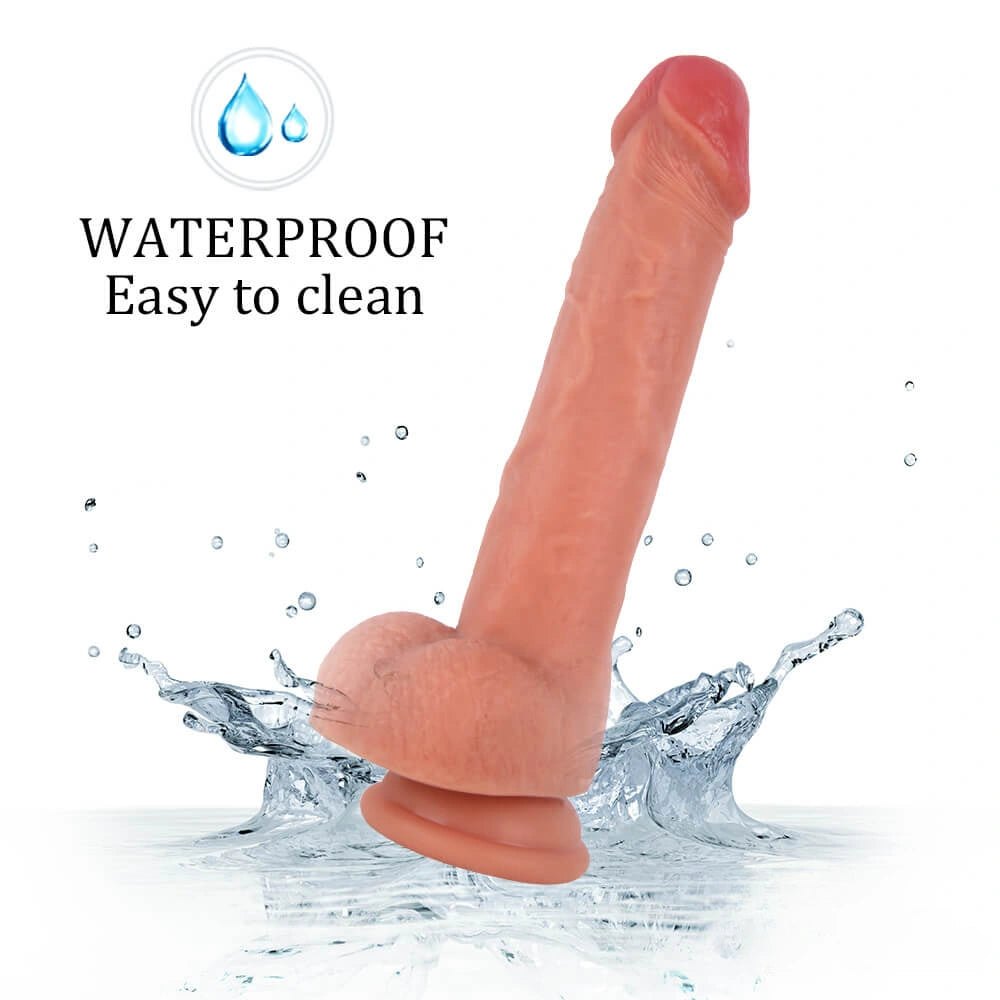 Flesh-tone uncut realistic dildo, photo 3