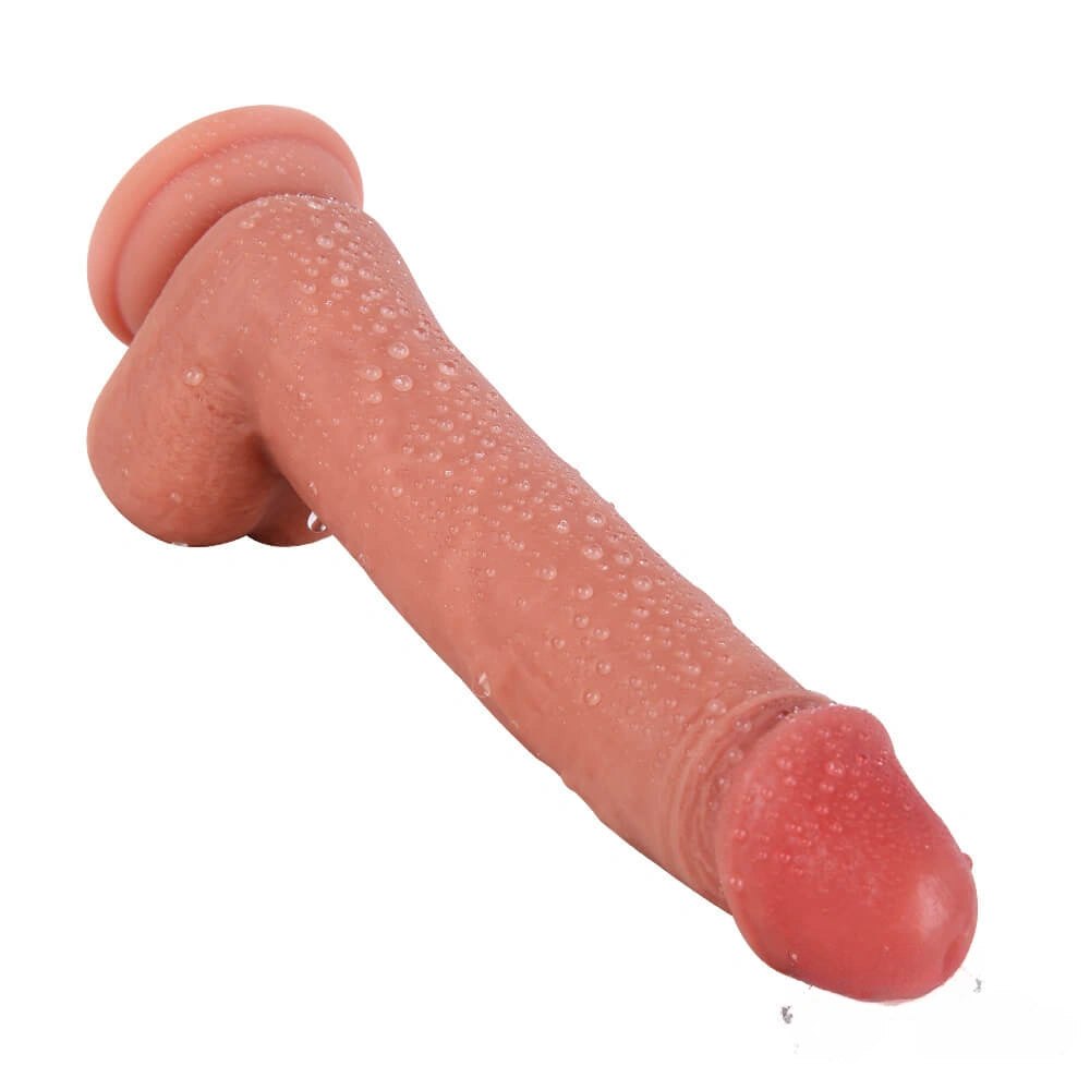 Flesh-tone uncut realistic dildo, photo 4