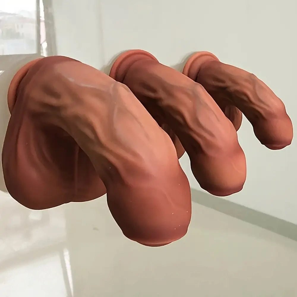 Flesh silicone uncut realistic dildo, photo 2