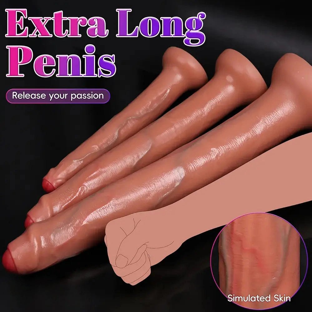 Uncut silicone suction cup dildo in three sizes, photo 5
