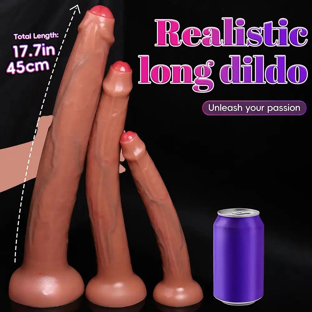 Uncut silicone suction cup dildo in three sizes, photo 6