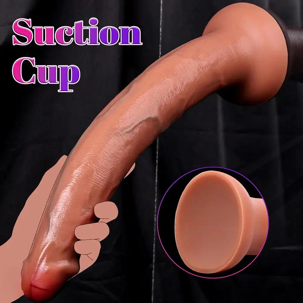Uncut silicone suction cup dildo in three sizes, photo 8
