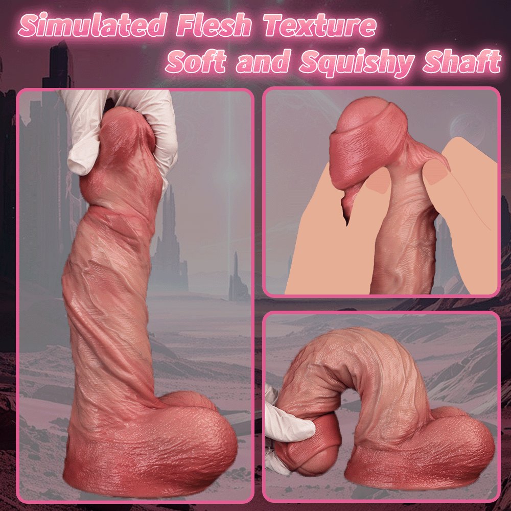 Flesh tone uncut silicone suction cup dildo, photo 10