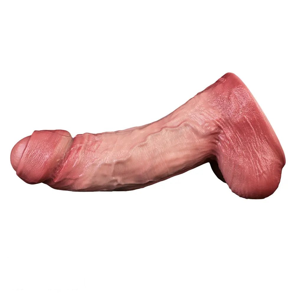 Flesh tone uncut silicone suction cup dildo, photo 11