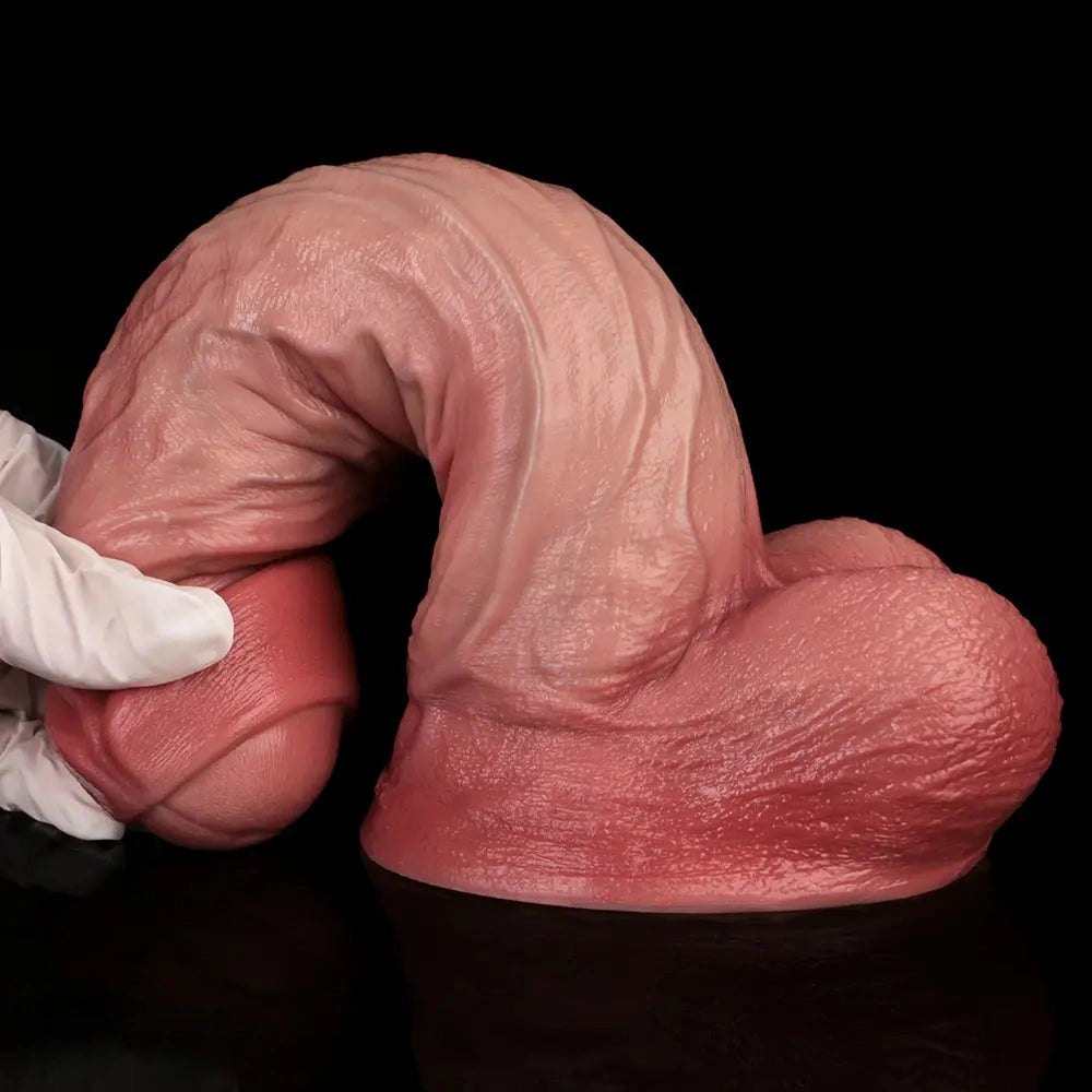 Flesh tone uncut silicone suction cup dildo, photo 15