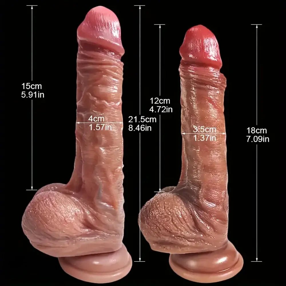 Flesh tone uncut sliding skin realistic dildo, photo 7