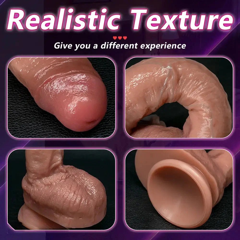 Uncut flesh realistic strap-on dildo, photo 4