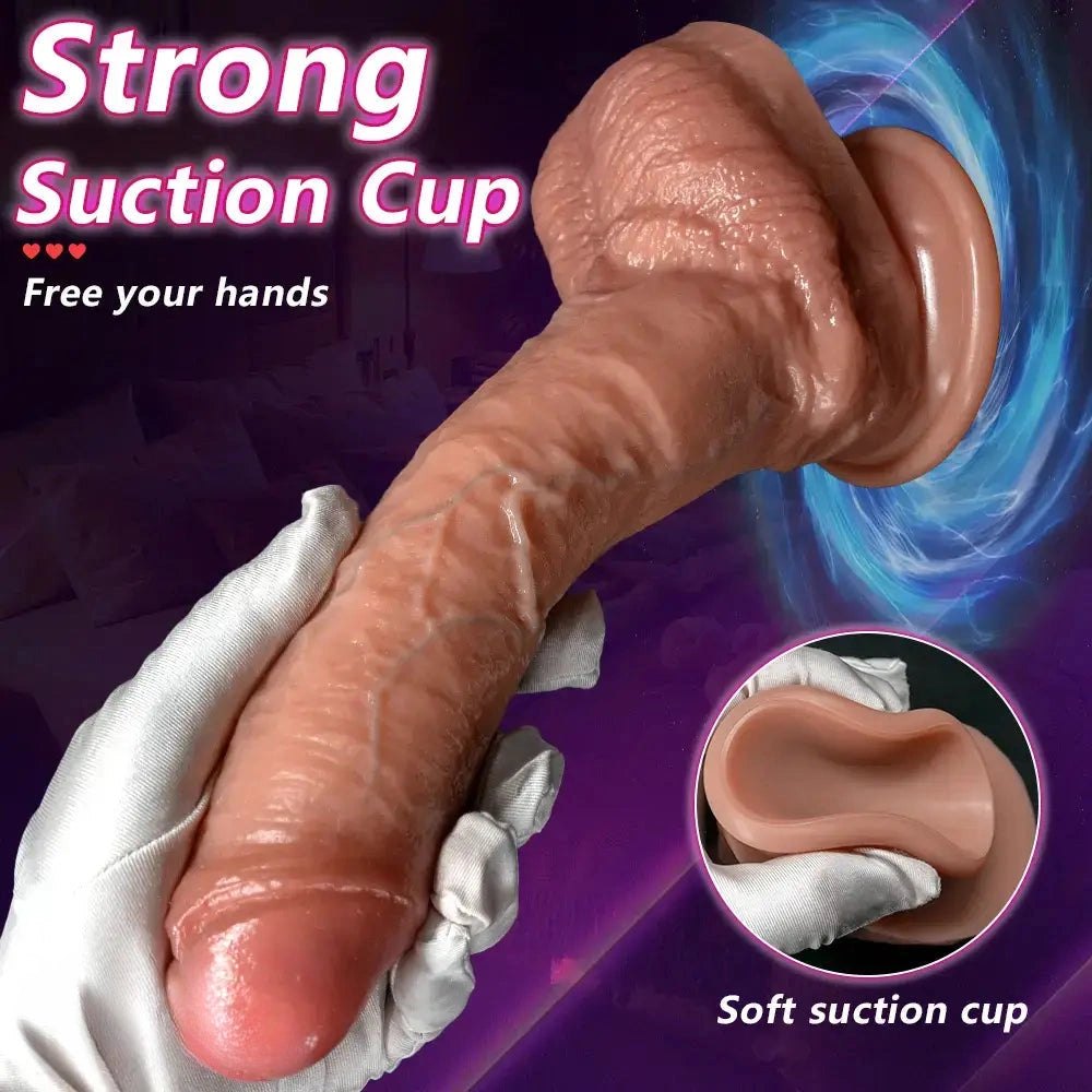 Uncut flesh realistic strap-on dildo, photo 5