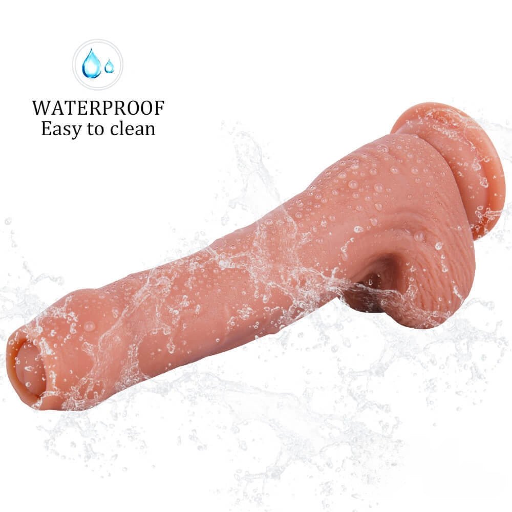 Brown uncut suction cup dildo, photo 4