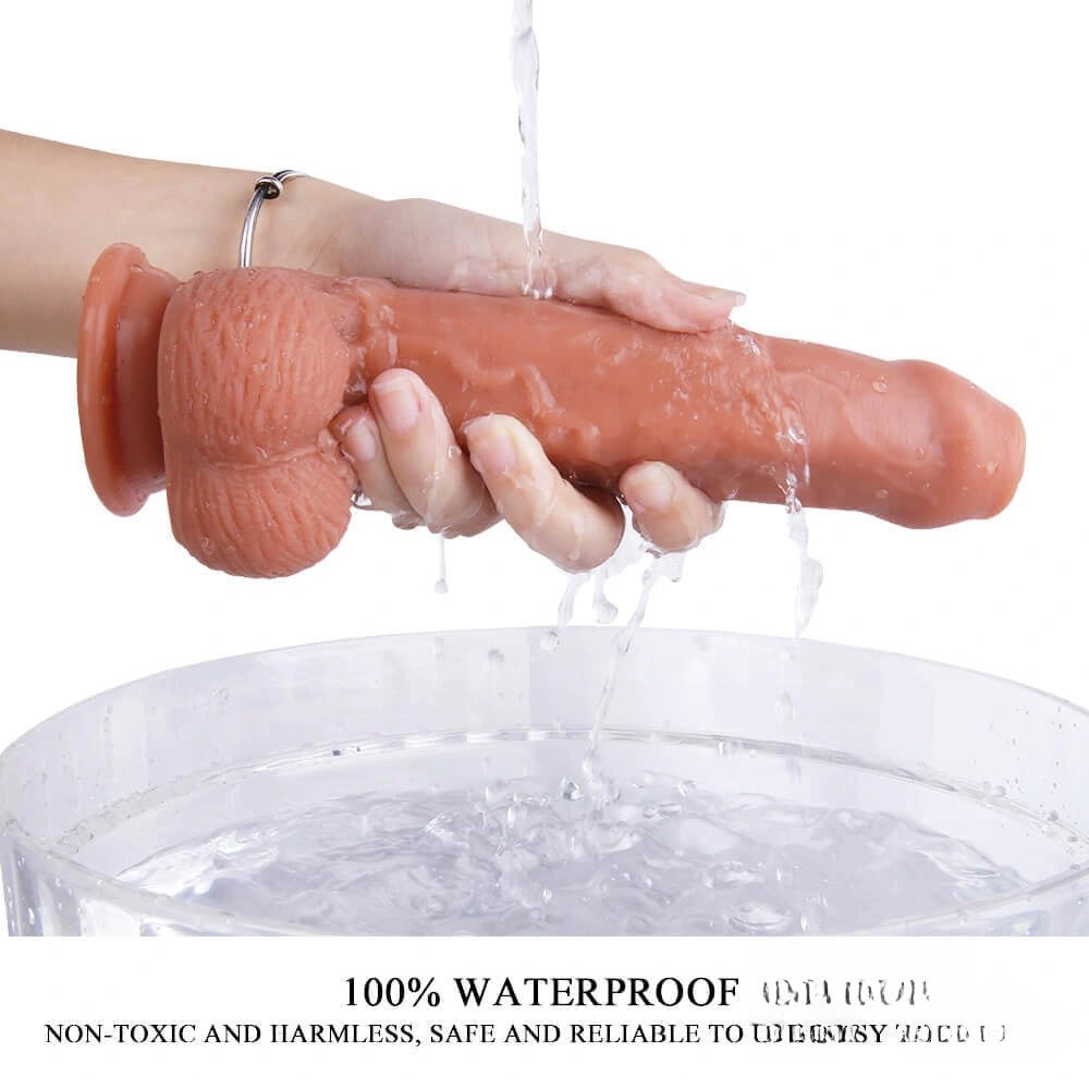 Brown uncut suction cup dildo, photo 5