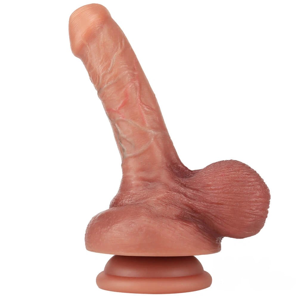 Flesh tone uncut silicone suction cup dildo, photo 2