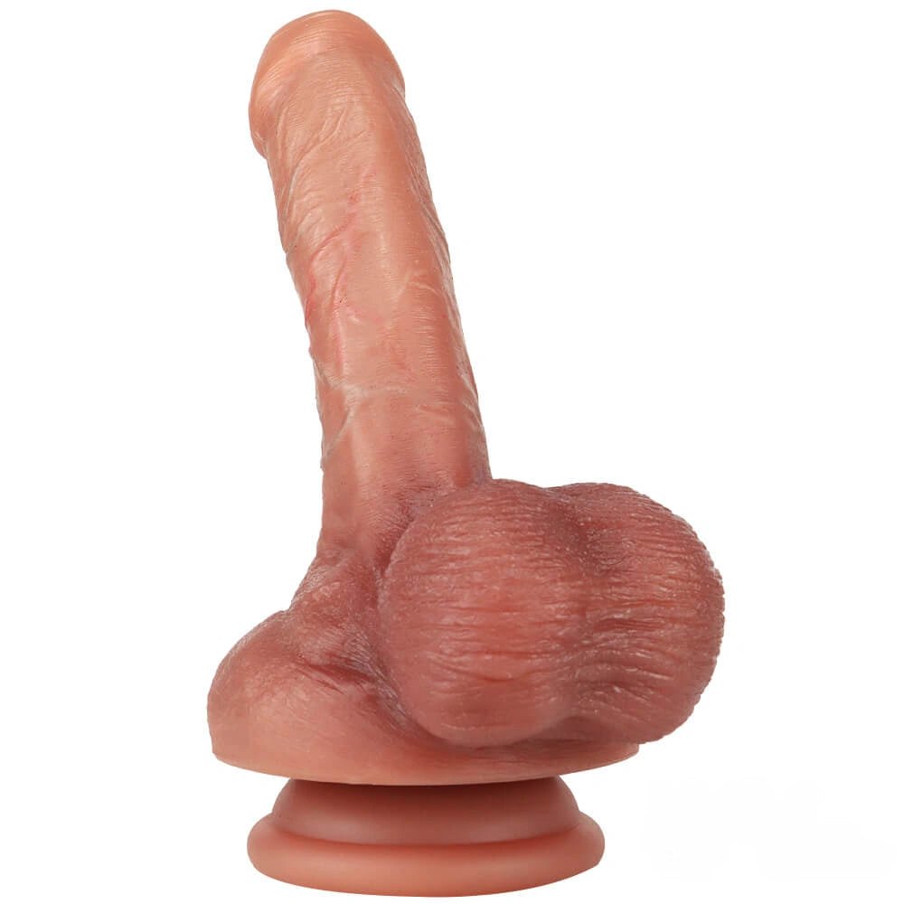 Flesh tone uncut silicone suction cup dildo, photo 3