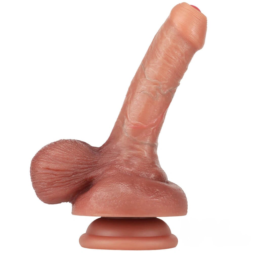 Flesh tone uncut silicone suction cup dildo, photo 4