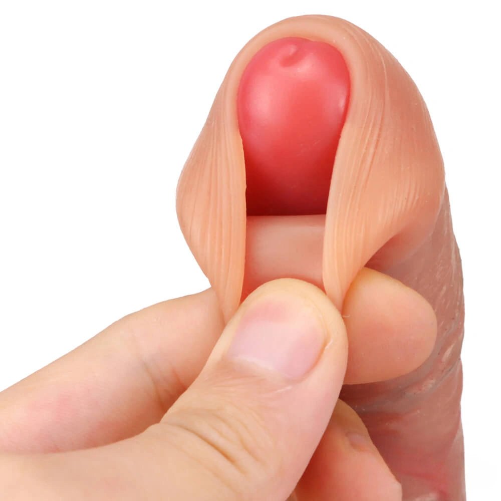 Flesh tone uncut silicone suction cup dildo, photo 5