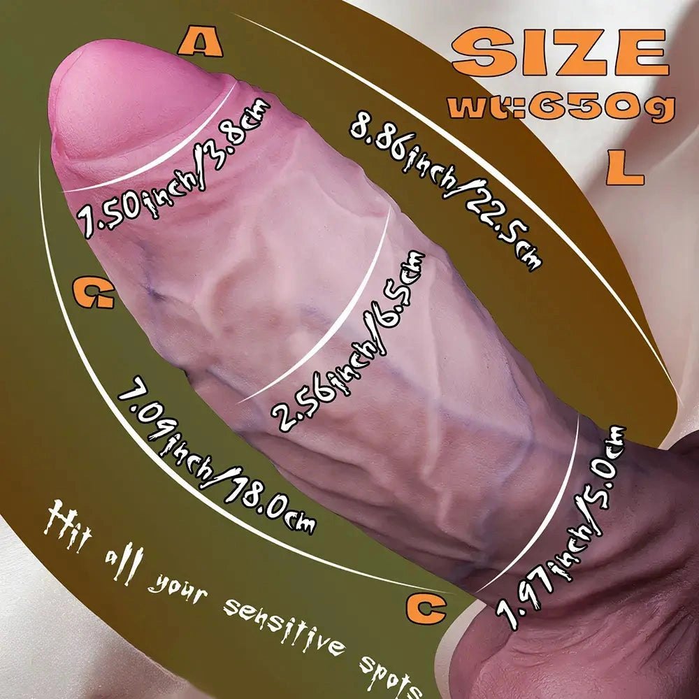 Uncut suction cup silicone dildo, photo 11