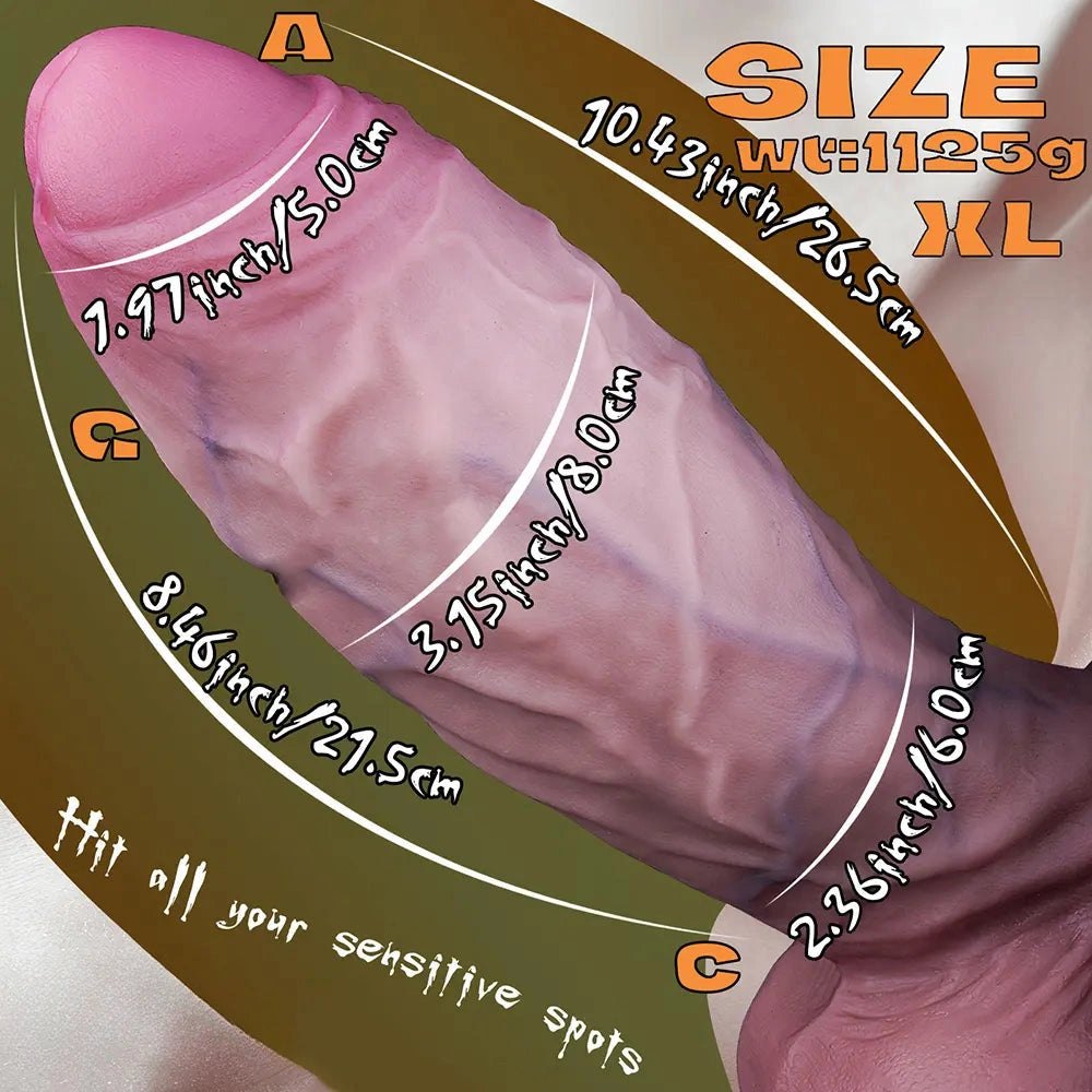 Uncut suction cup silicone dildo, photo 14