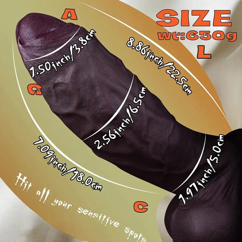 Uncut suction cup silicone dildo, photo 16