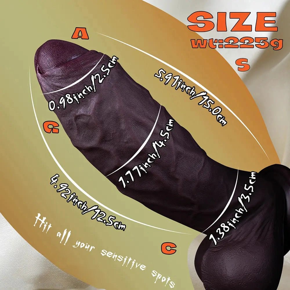 Uncut suction cup silicone dildo, photo 18