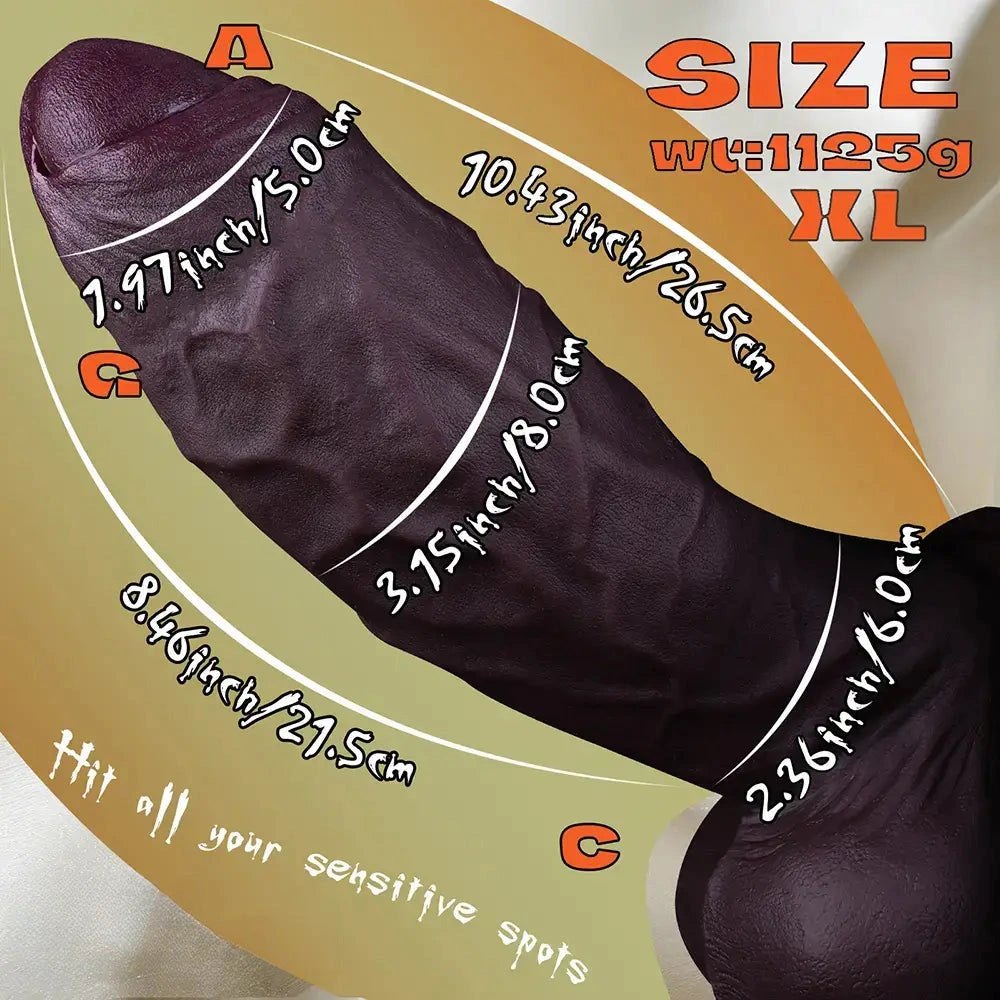 Uncut suction cup silicone dildo, photo 19